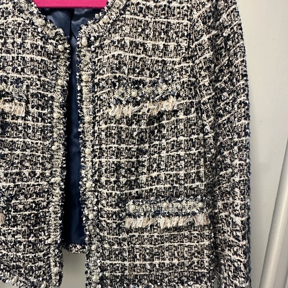 Stella & Lorenzo Metallic Tweed "Lady" Style Jacket - Picture 1 of 8